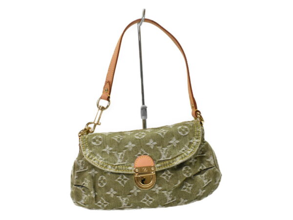 imgrc0096495568 Louis Vuitton Mini Pleaty Handbag Monogram Denim Green