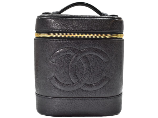 imgrc0096500086 Chanel Vanity Caviar Skin Handbag Black