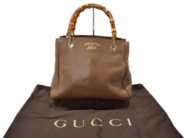 imgrc0096649452 Gucci Bamboo Shopper 2WAY Bag Leather Brown