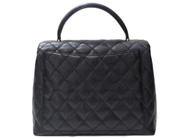 imgrc0096691446 Chanel Top Handle Matelasse Caviar Skin Handbag Black