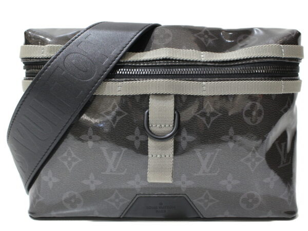 imgrc0096725221 Louis Vuitton Eclipse Glaze Messenger PM Monogram Eclipse Shoulder Bag Black Gray