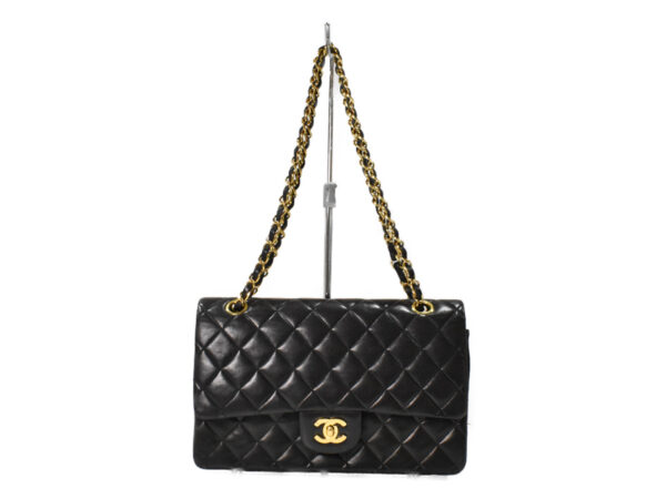 imgrc0096791681 Chanel Matelasse 25 Chain Shoulder Bag Black Leather