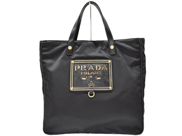 imgrc0096797316 Prada Nylon Tote Bag Black