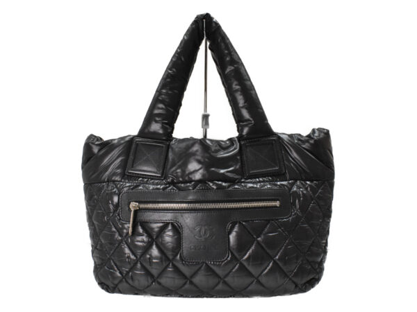 imgrc0096818067 Chanel Coco Cocoon Nylon Leather Handbag Black