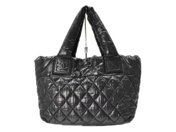 imgrc0096818068 Chanel Coco Cocoon Nylon Leather Handbag Black