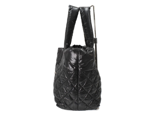 imgrc0096818070 Chanel Coco Cocoon Nylon Leather Handbag Black