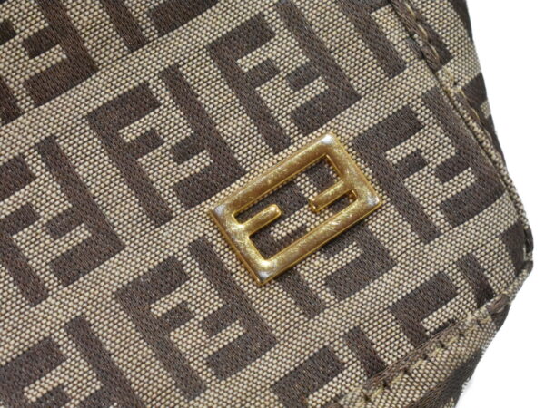 imgrc0097016758 Fendi Handbag Canvas Leather Zucchino Brown