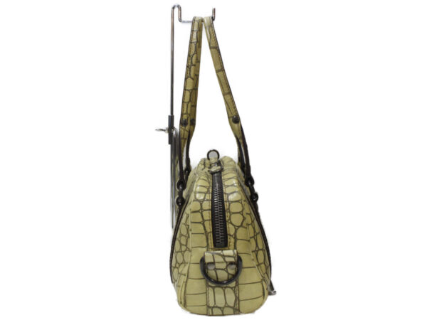 imgrc0098195930 Miu Miu Crocodile Embossed Handbag Leather Yellow