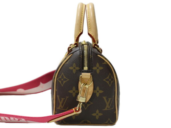 imgrc0098303822 Louis Vuitton Speedy Bandouliere 20 Canvas Shoulder Bag Brown Pink