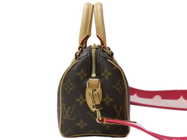 imgrc0098303823 Louis Vuitton Speedy Bandouliere 20 Canvas Shoulder Bag Brown Pink