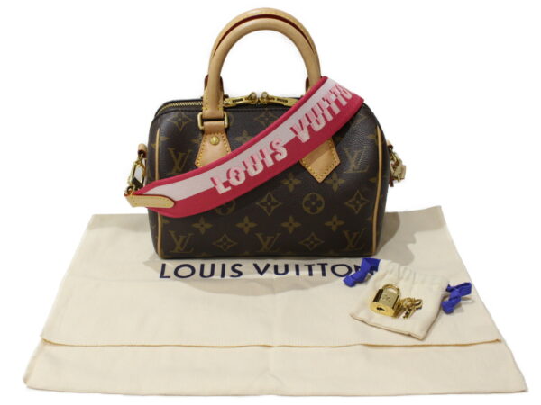 imgrc0098303837 Louis Vuitton Speedy Bandouliere 20 Canvas Shoulder Bag Brown Pink