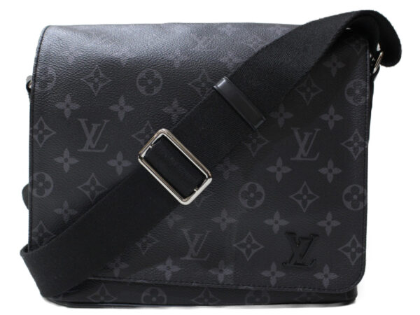 imgrc0098338746 Louis Vuitton District PM NM Monogram Eclipse Shoulder Bag Black Gray