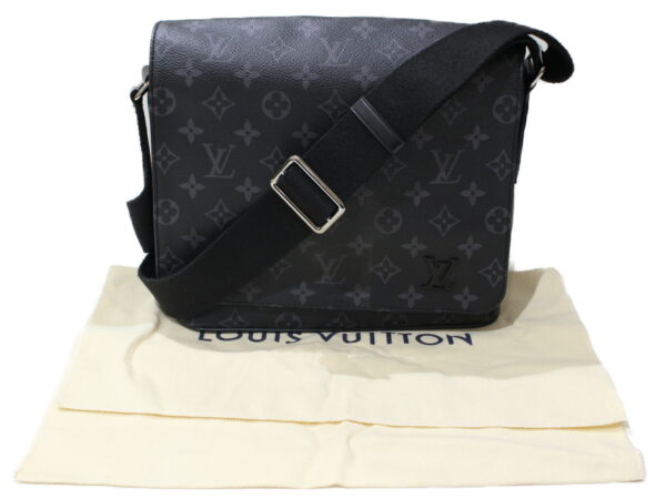 imgrc0098338762 Louis Vuitton District PM NM Monogram Eclipse Shoulder Bag Black Gray