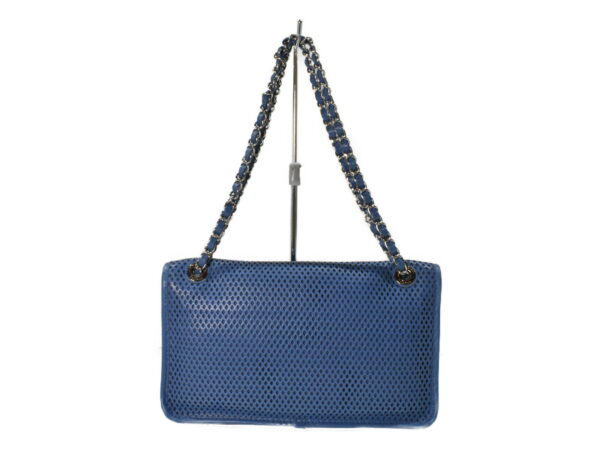 imgrc0098373640 Chanel French Riviera Chain Shoulder Bag Blue Leather