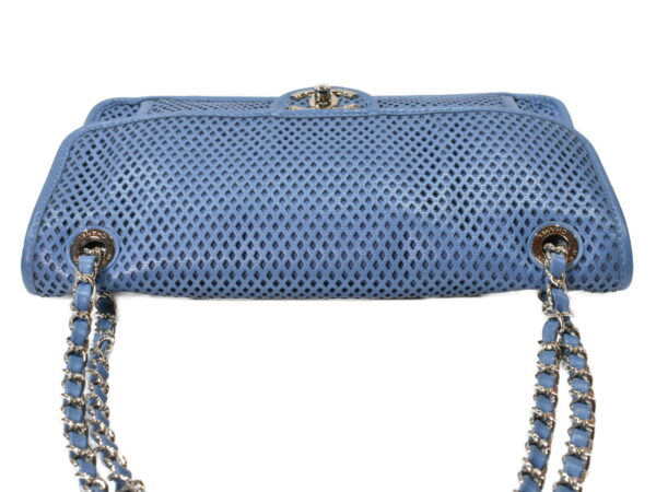 imgrc0098373645 Chanel French Riviera Chain Shoulder Bag Blue Leather