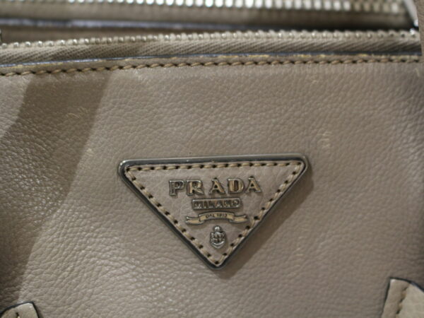 imgrc0098538045 Prada Leather Shoulder Bag Greige