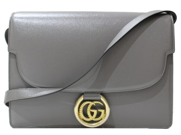 imgrc0098696852 Gucci GG Leather Shoulder Bag Black