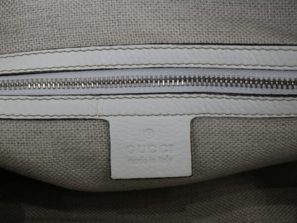 imgrc0098713392 Gucci GG Canvas Leather Shoulder Bag Beige White