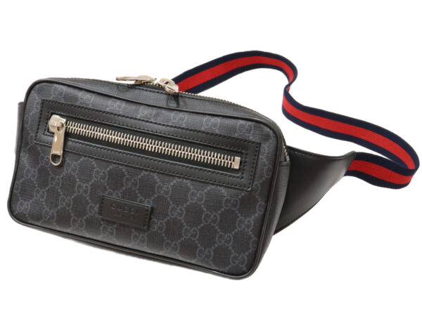 imgrc0099218764 Gucci Soft GG Supreme Belt Bag Canvas Leather Gray Black