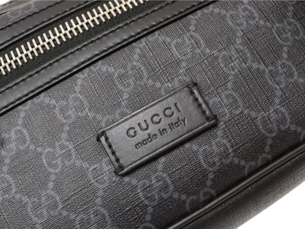 imgrc0099218777 Gucci Soft GG Supreme Belt Bag Canvas Leather Gray Black