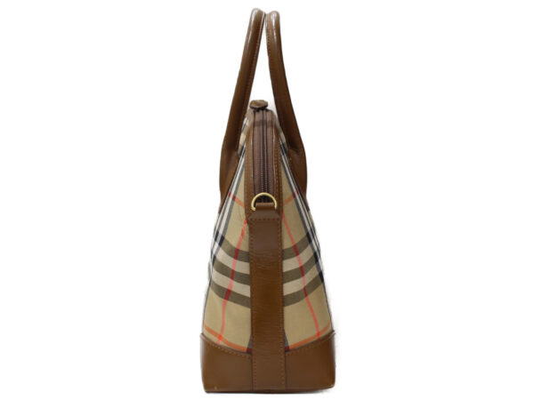 imgrc0099525586 Burberry Nova Check Canvas Leather Handbag Beige Brown