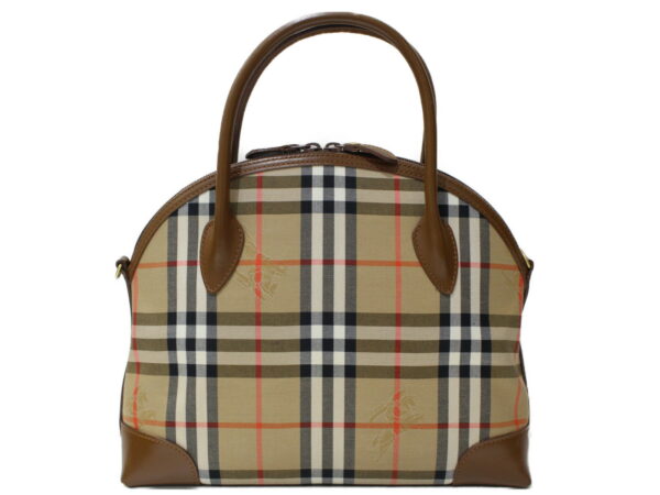 imgrc0099525588 Burberry Nova Check Canvas Leather Handbag Beige Brown