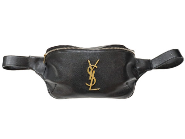 imgrc0099840968 Yves Saint Laurent Belt Bag Monogram Leather Black