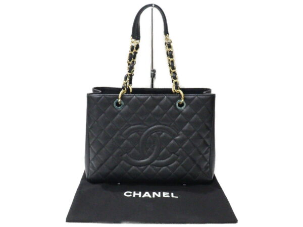 imgrc0100213089 Chanel Grand Shopping Tote Caviar Skin Black