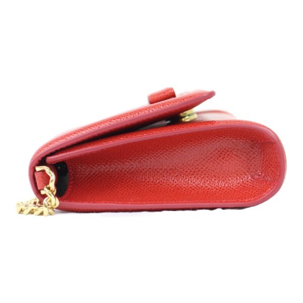 imgrc0100452859 Salvatore Ferragamo Vara Chain Shoulder Bag Leather Red