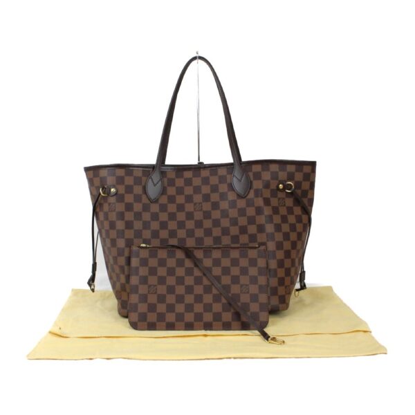 imgrc0100455727 Louis Vuitton Neverfull MM Damier Canvas Tote Bag Brown