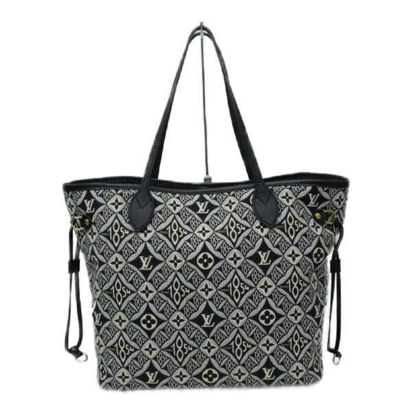 imgrc0100525809 Louis Vuitton Neverfull MM Monogram Jacquard Tote Bag Gray