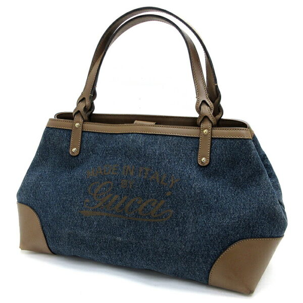 imgrc0126261281 GUCCI Craft Tote Denim Canvas