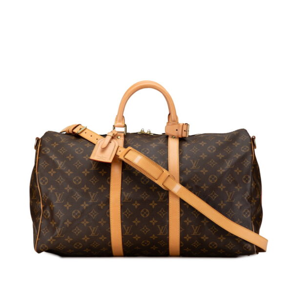 ivcgc1wgpvrn35nf 1 Louis Vuitton Keepall 50 2WAY Shoulder Bag Brown