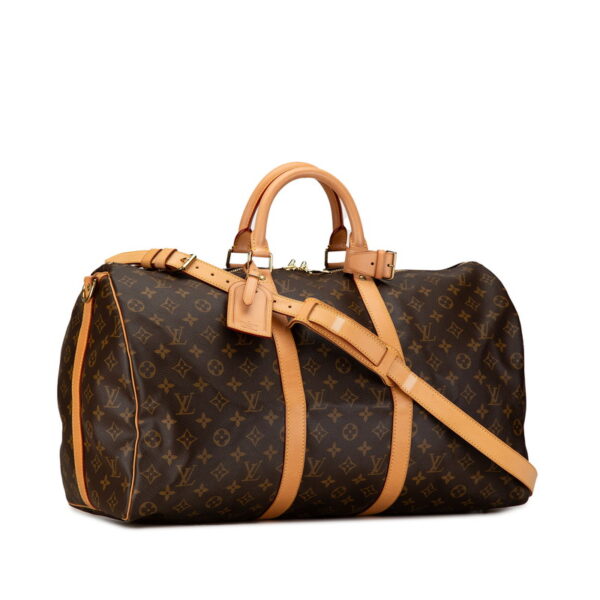 ivcgc1wgpvrn35nf 2 Louis Vuitton Keepall 50 2WAY Shoulder Bag Brown