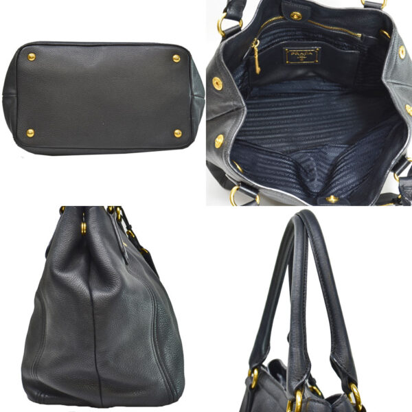 k10066a 1 Prada Leather Shoulder Bag Black