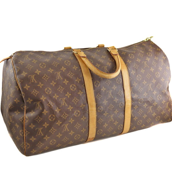 k20 6733 2 Louis Vuitton Keepall 55 Bag Monogram Canvas Brown