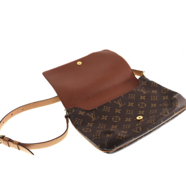 k21 1211 7 Louis Vuitton Musette Tango Shoulder Bag Monogram Canvas Brown