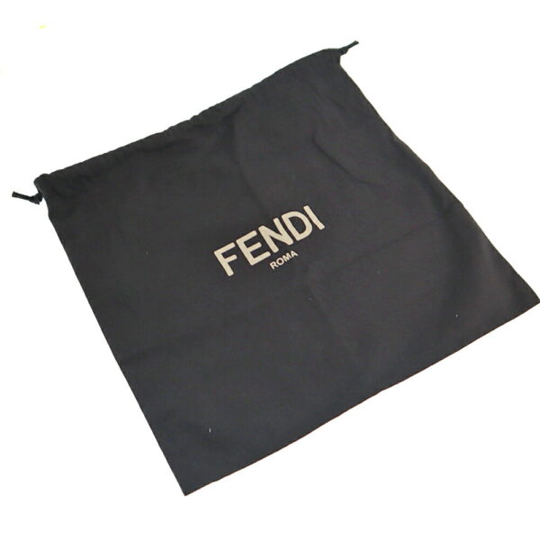 k21 170 16 Fendi Shoulder Bag Leather Zucca Pattern Embossed Black