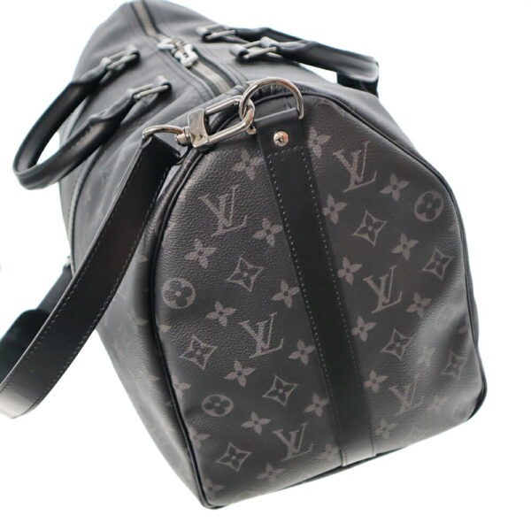 k21 2341 3 Louis Vuitton Keepall Bandouliere 45 Travel Bag Eclipse Black