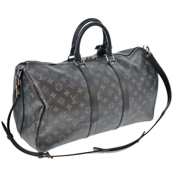 k21 2341 Louis Vuitton Keepall Bandouliere 45 Travel Bag Eclipse Black