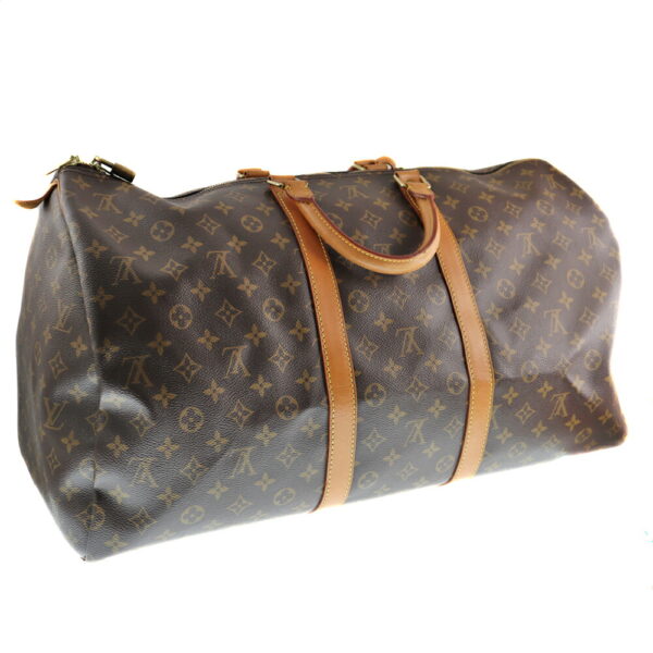 k21 264 2 Louis Vuitton Keepall 55 Bag Monogram Canvas Brown