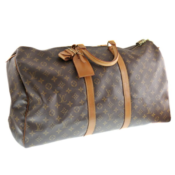 k21 264 Louis Vuitton Keepall 55 Bag Monogram Canvas Brown