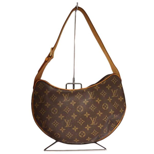 k21 3407 4 Louis Vuitton Croissant MM Shoulder Bag Monogram Canvas Brown