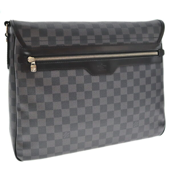 k21 3467 2 Louis Vuitton Daniel GM Shoulder Bag Damier Graphite Black Gray