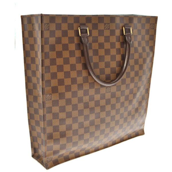 k21 4735 2 Louis Vuitton Sac Plat Tote Bag Damier Canvas Brown