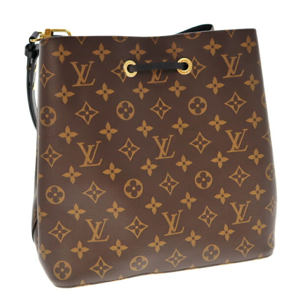 k21 4760 2 Louis Vuitton Neo Noe Drawstring Bag Monogram Canvas Brown Black