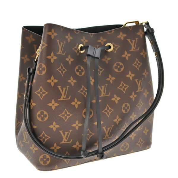 k21 4760 Louis Vuitton Neo Noe Drawstring Bag Monogram Canvas Brown Black