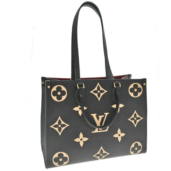 k21 4948 3 Louis Vuitton On the Go MM Tote Bag Monogram Embossed Black