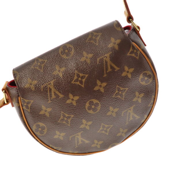 k21 5505 2 Louis Vuitton Tamburan Pochette Bag Monogram Canvas Brown