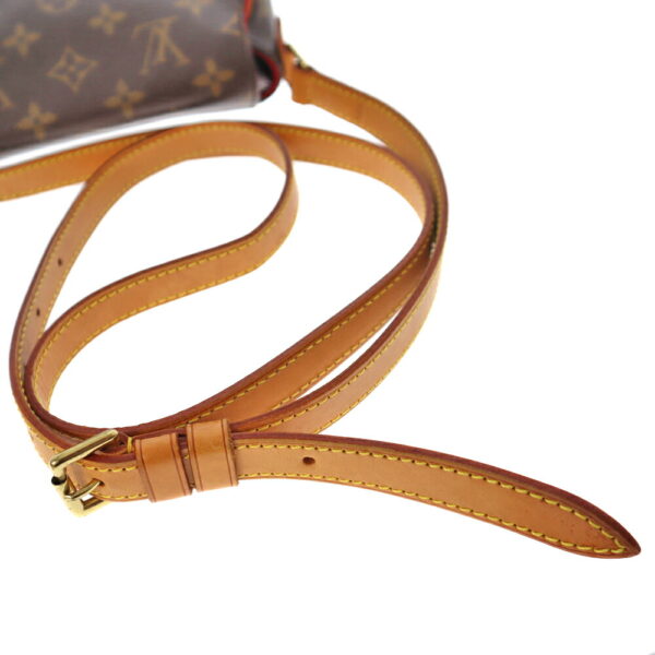 k21 5505 7 Louis Vuitton Tamburan Pochette Bag Monogram Canvas Brown